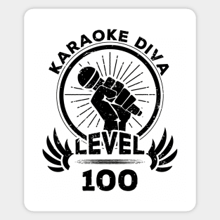 Level 100 Karaoke Diva Gift For Karaoke Fan Sticker